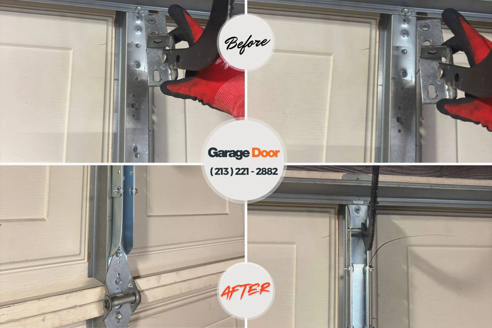 Before and after: garage door repair Grantley, PA